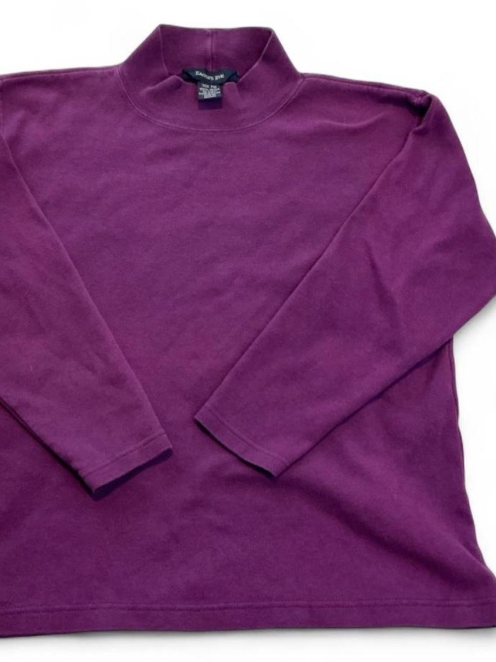 Eagle Eye- Classic Mock Neck Long-Sleeve Shirt - Purple